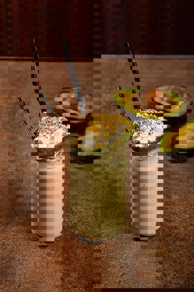 Avocado with honey and nuts